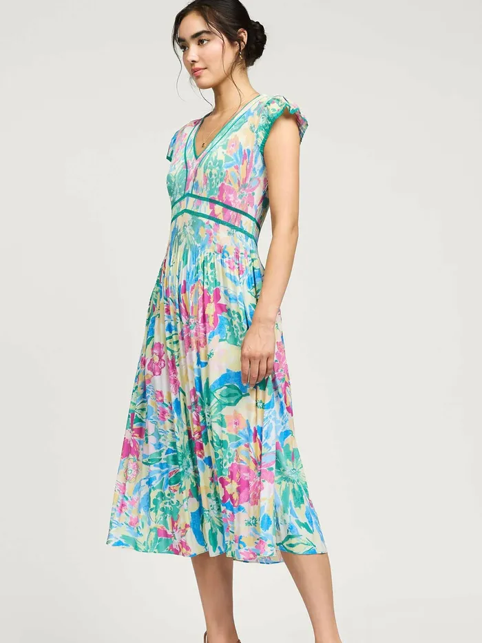 Betsy Midi Dress Current Air Earrings