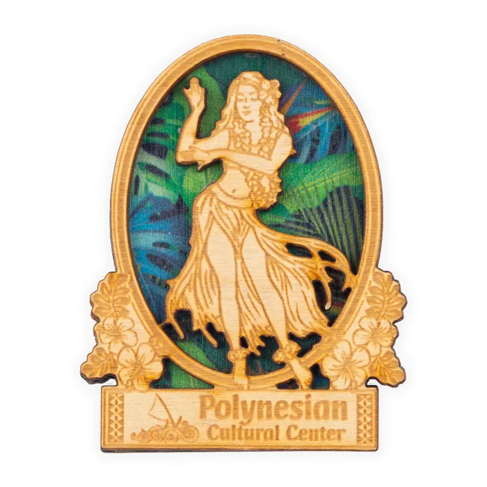 BICAST Rings Polynesian Cultural Center LaserCut Wood Hula Girl Magnet