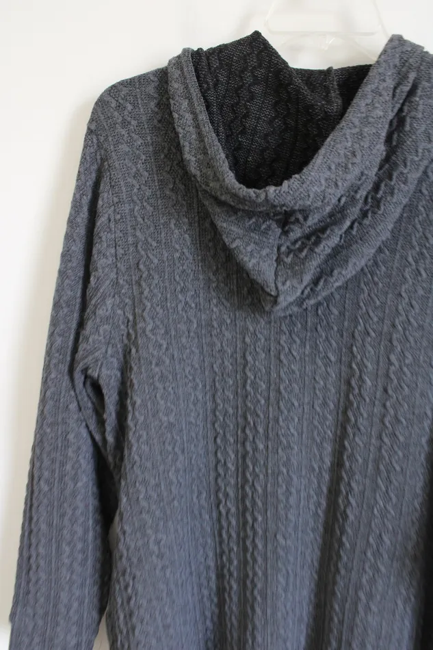 Bloomchic Earrings Bloomchic Full Zip Gray Sweater XXL