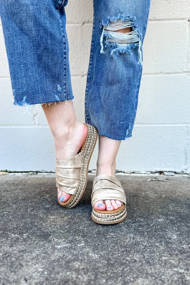 Blowfish Marshlo Rope Slide Sandals Gold Blowfish PreStyled Sets