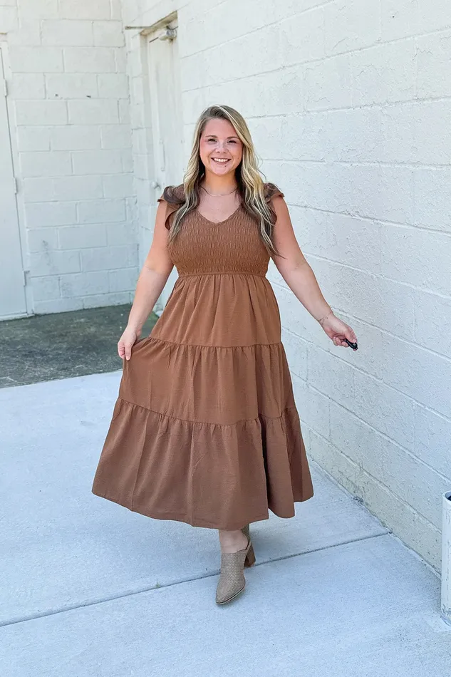 Blu Pepper Necklaces You Look Like You Love Me Dress Brown