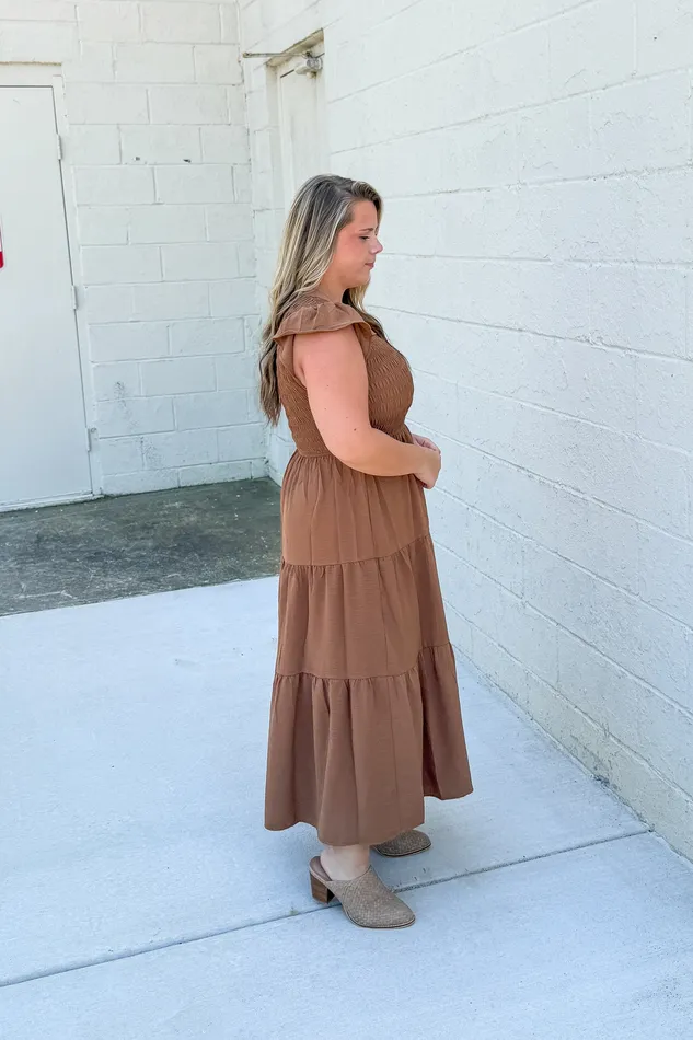 Blu Pepper Necklaces You Look Like You Love Me Dress Brown