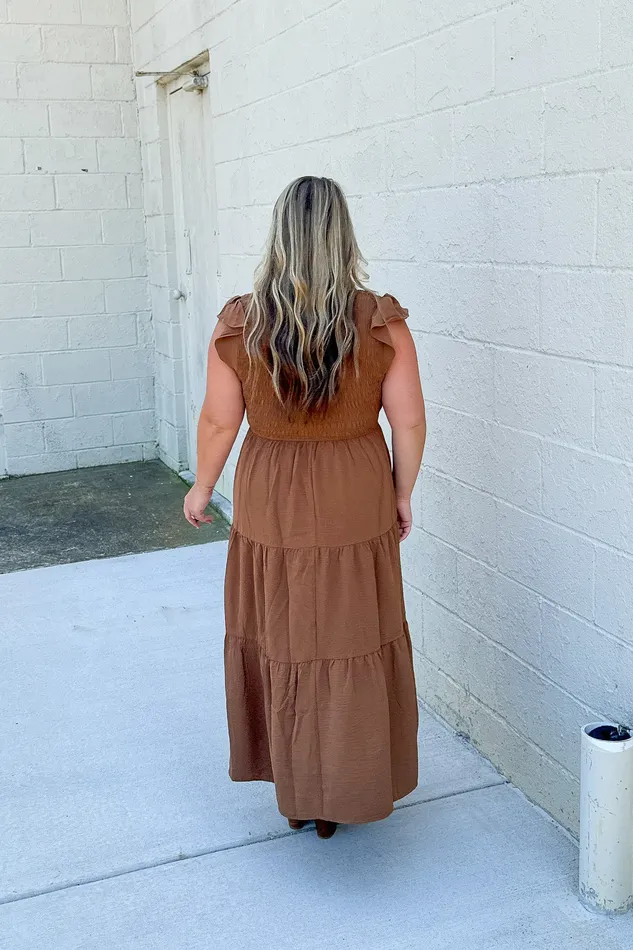 Blu Pepper Necklaces You Look Like You Love Me Dress Brown