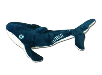 Blue and White Humpback Whale Plush 9 CHIEFLY Rings