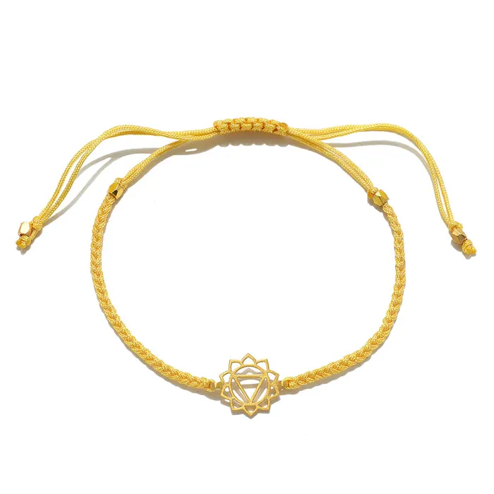 Bracelets Braided Gold Chakra Bracelet Satya