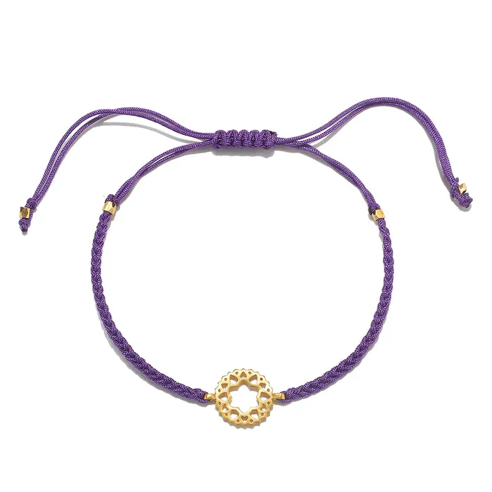 Bracelets Braided Gold Chakra Bracelet Satya