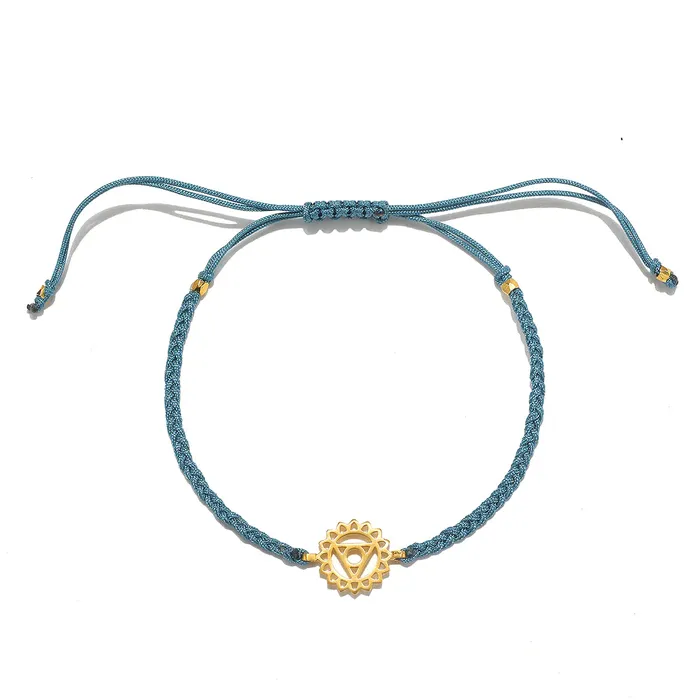 Bracelets Braided Gold Chakra Bracelet Satya