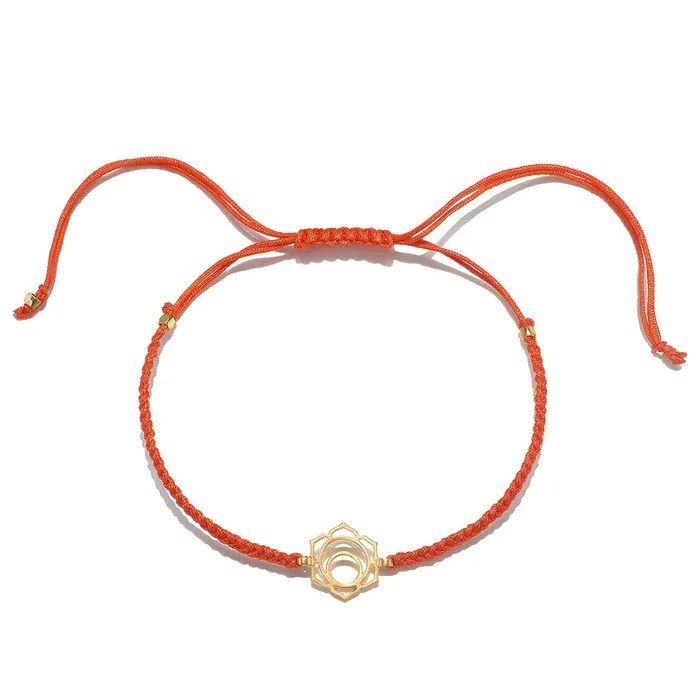 Bracelets Braided Gold Chakra Bracelet Satya