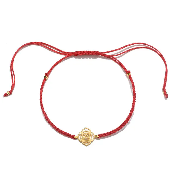 Bracelets Braided Gold Chakra Bracelet Satya