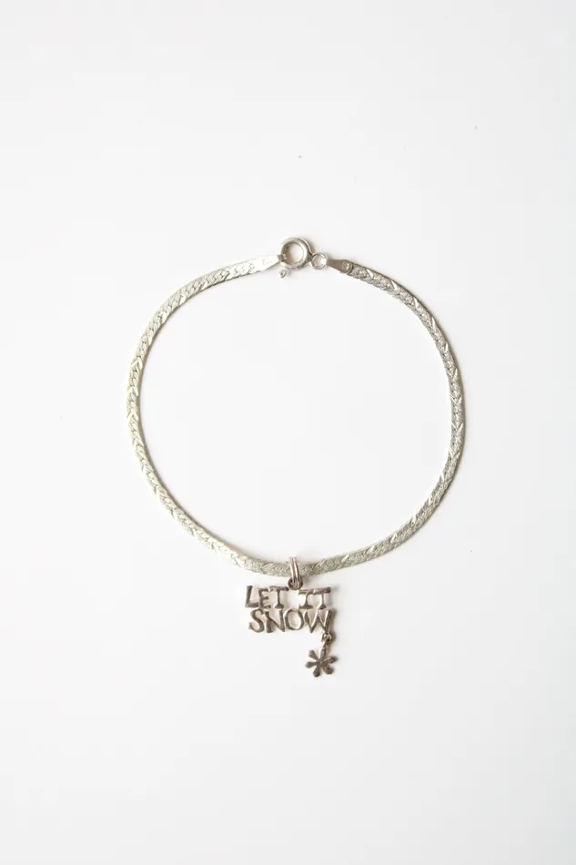 Bracelets Jubilee Thrift Let It Snow Sterling Silver Bracelet Pendant
