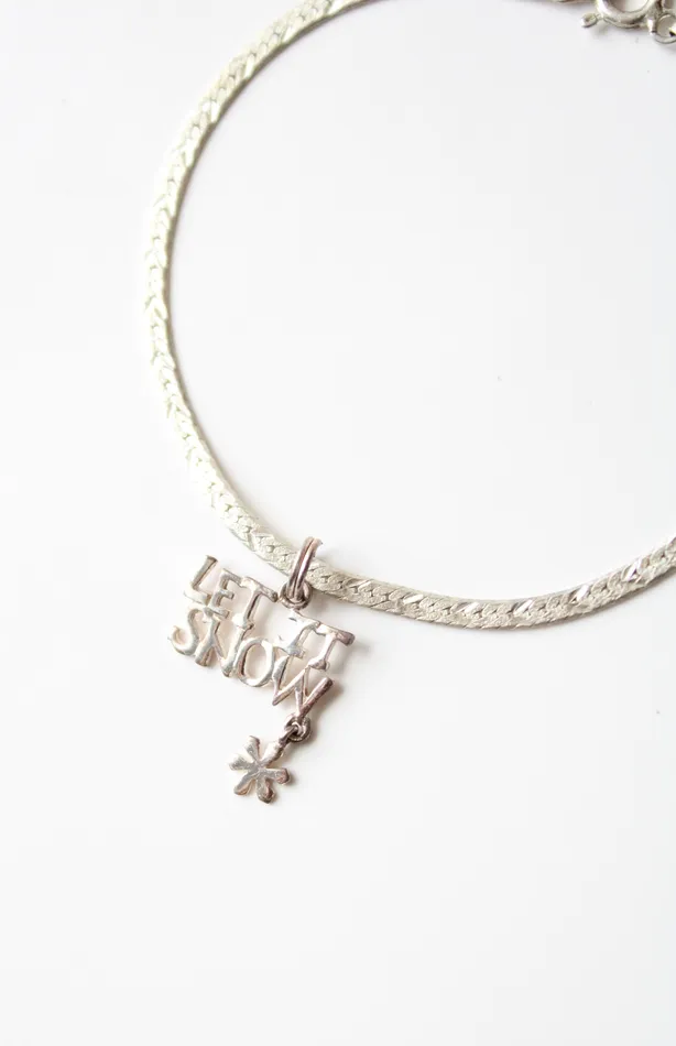 Bracelets Jubilee Thrift Let It Snow Sterling Silver Bracelet Pendant