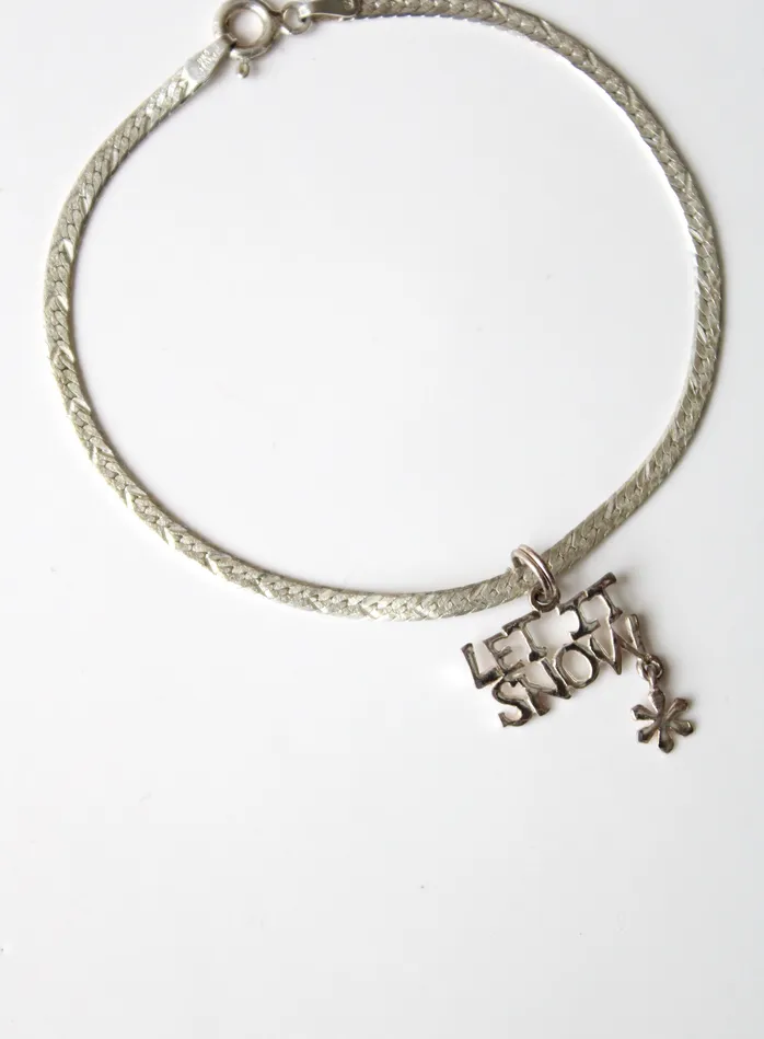 Bracelets Jubilee Thrift Let It Snow Sterling Silver Bracelet Pendant