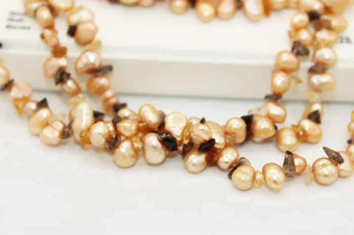 Bracelets Jubilee Thrift NEW Genuine Baroque Pearl Topaz Citrine 14KT Gold Necklace Bracelet