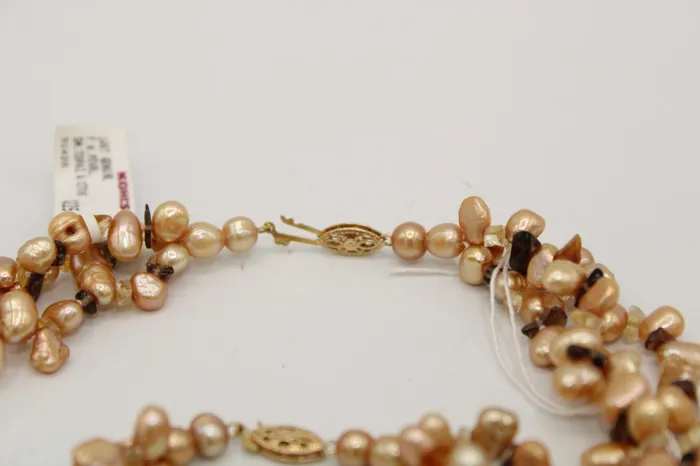 Bracelets Jubilee Thrift NEW Genuine Baroque Pearl Topaz Citrine 14KT Gold Necklace Bracelet