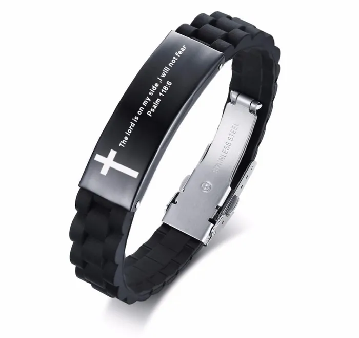 Bracelets Lords Guidance Bible Verse Bracelet br The Lord Is On My Side I Will Not Fear Silicone