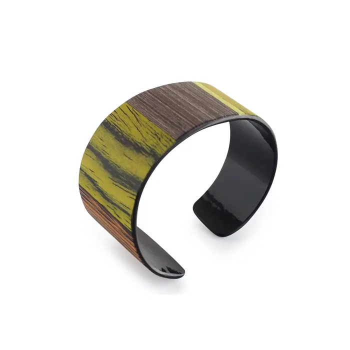 Bracelets Macco Small Wood Cuff Bracelet GREEN