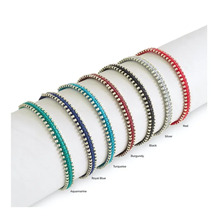 Bracelets Macrala Zip Macrame Bracelet Silver
