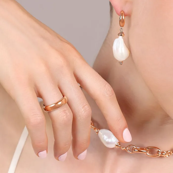 Bronzallure Earrings Anello Fedina Lucido