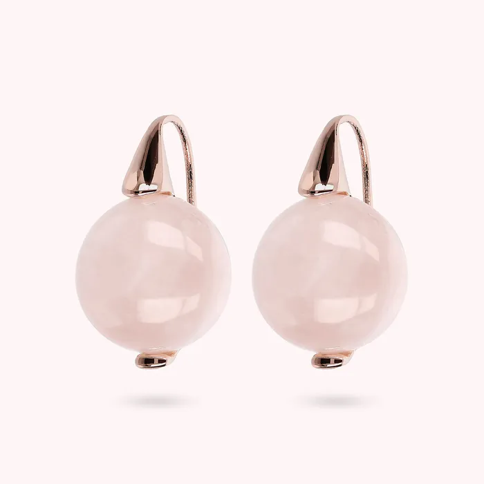 Bronzallure Earrings Orecchini Pendenti con Sfera in Pietra Naturale