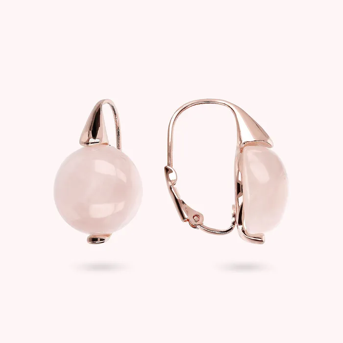Bronzallure Earrings Orecchini Pendenti con Sfera in Pietra Naturale