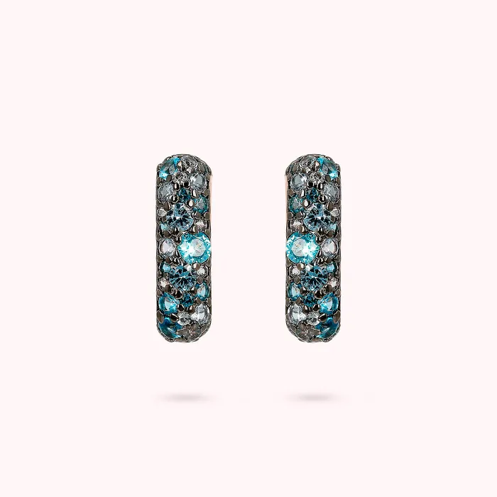 Bronzallure Rings Orecchini a Lobo Pav Quadrati