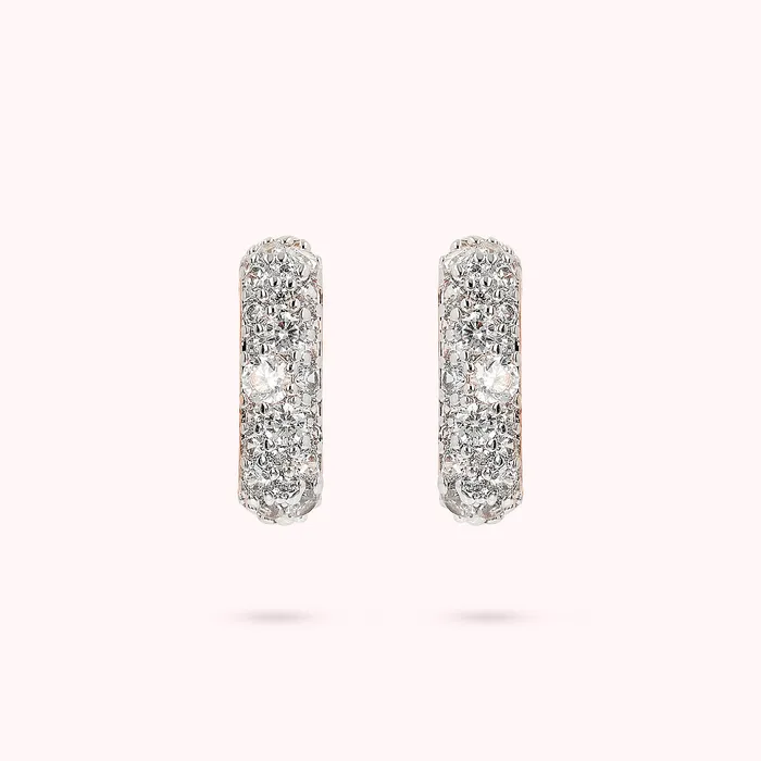 Bronzallure Rings Orecchini a Lobo Pav Quadrati