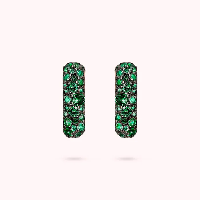 Bronzallure Rings Orecchini a Lobo Pav Quadrati