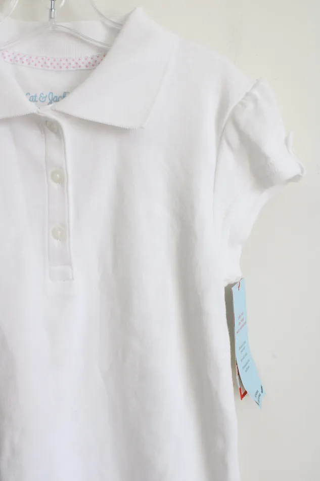 Cat Jack Necklaces NEW Cat and Jack White Polo Shirt