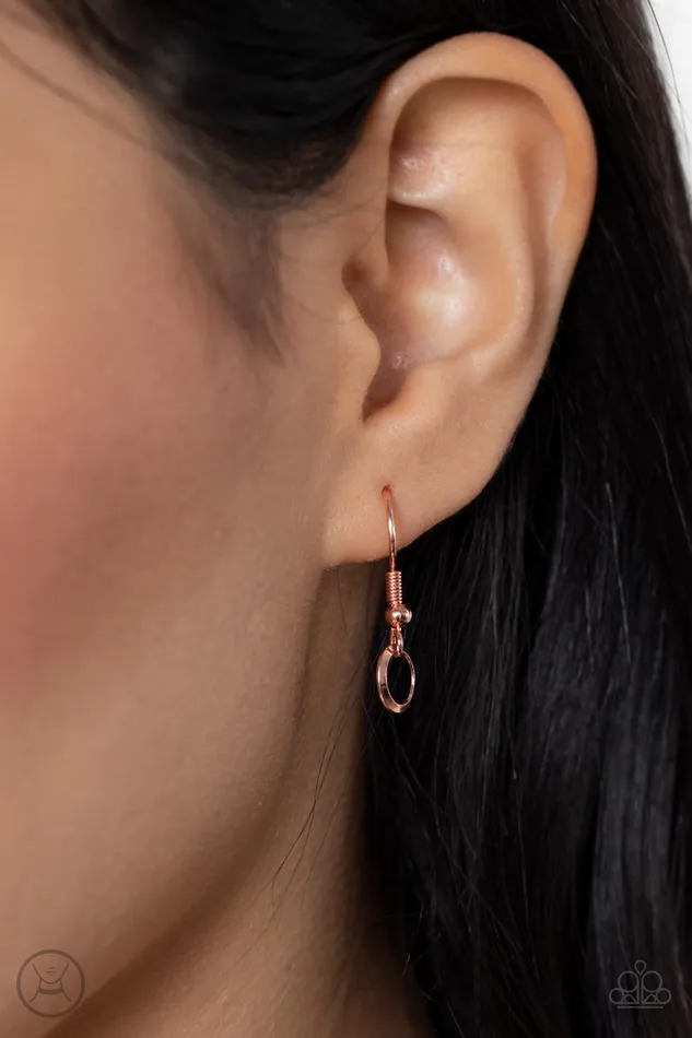 Cause a Commotion Copper Paparazzi Accessories Earrings