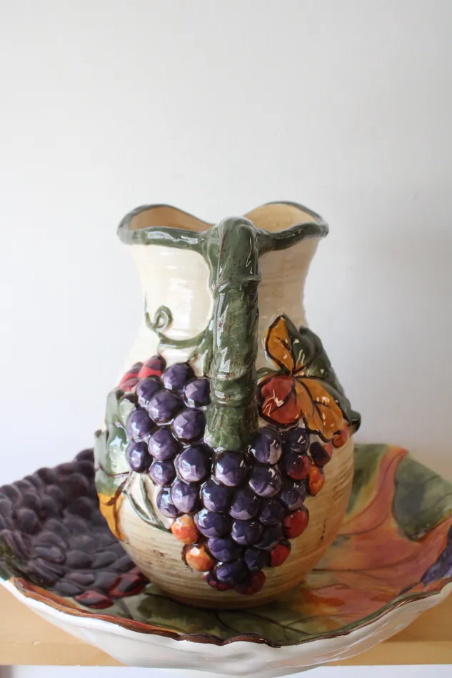 Certified International Tuscany Grape Large Pitcher Platter Set Certified International Earrings