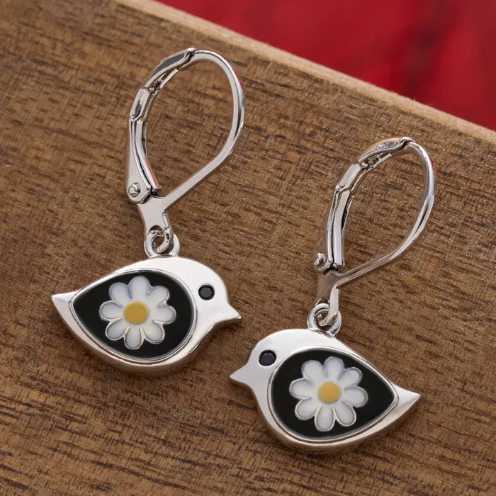 Chadds Ford Jewelry Earrings Leverback Daisy Birdie Earrings