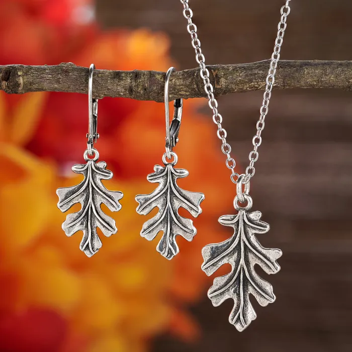 Chadds Ford Jewelry Earrings Vintage Oak Leaf Gift Set