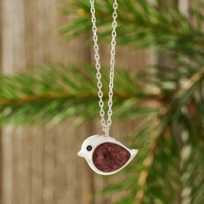 Chadds Ford Jewelry Necklaces Sterling Silver Cinnabar Birdie Necklace