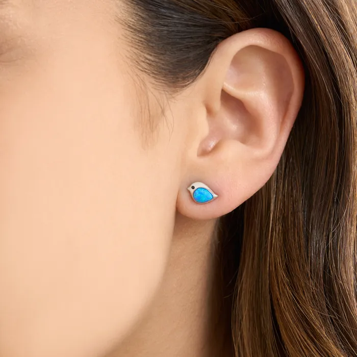 Chadds Ford Jewelry Rings Sterling Silver Blue Opal Birdie Gift Set
