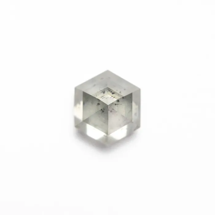 Champagne Salt and Pepper Step Cut Diamond 145ct Hexagon Misfit Diamonds Rings