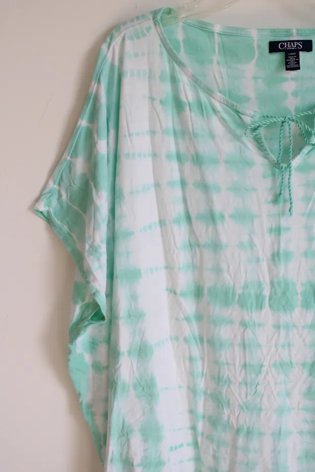 Chaps Rings Chaps Blue White Tie Dye Top L