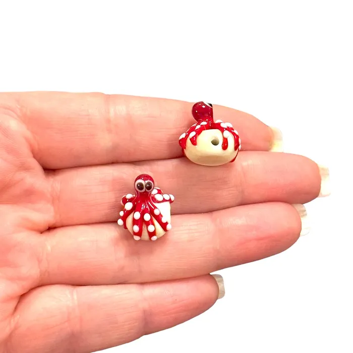 Charm Necklaces Peppy Beads Hand Made Murano Glass Octopus Charm