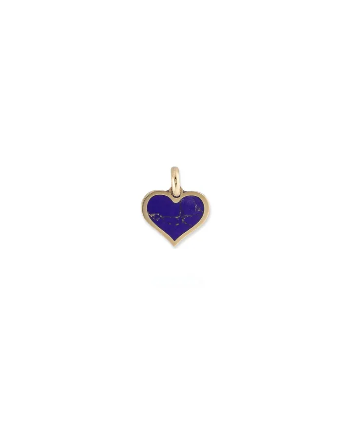 Charm Necklaces RACHEL LYNN CHICAGO Yellow Gold and Lapis Heart Charm
