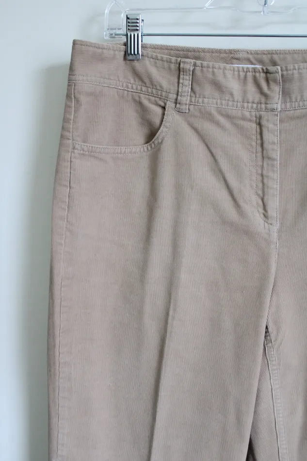 Charter Club Allison Fit Full Length Corduroy Pant 10 Charter Club Earrings