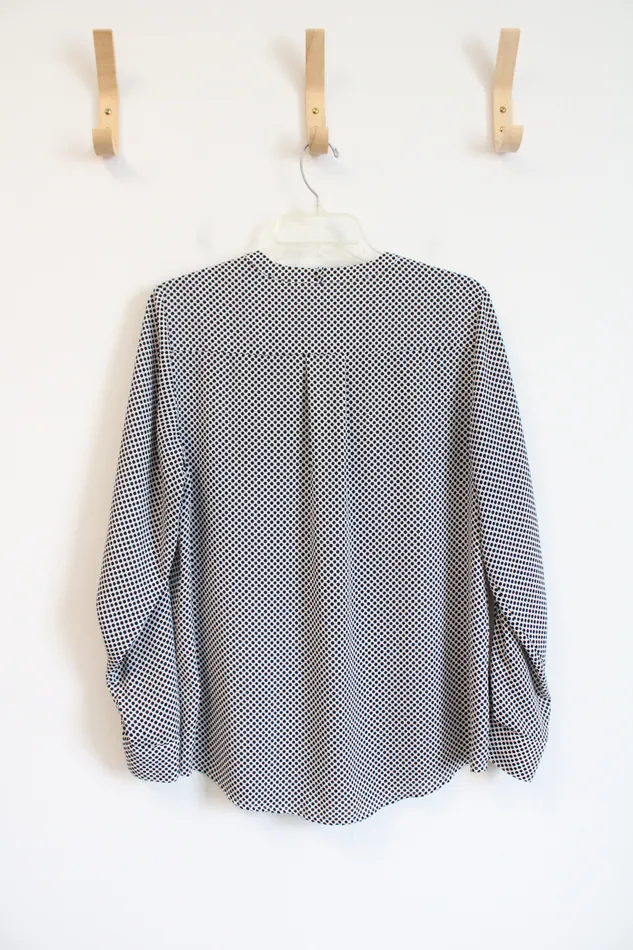 Charter Club Black White Button Down Top M Charter Club Rings