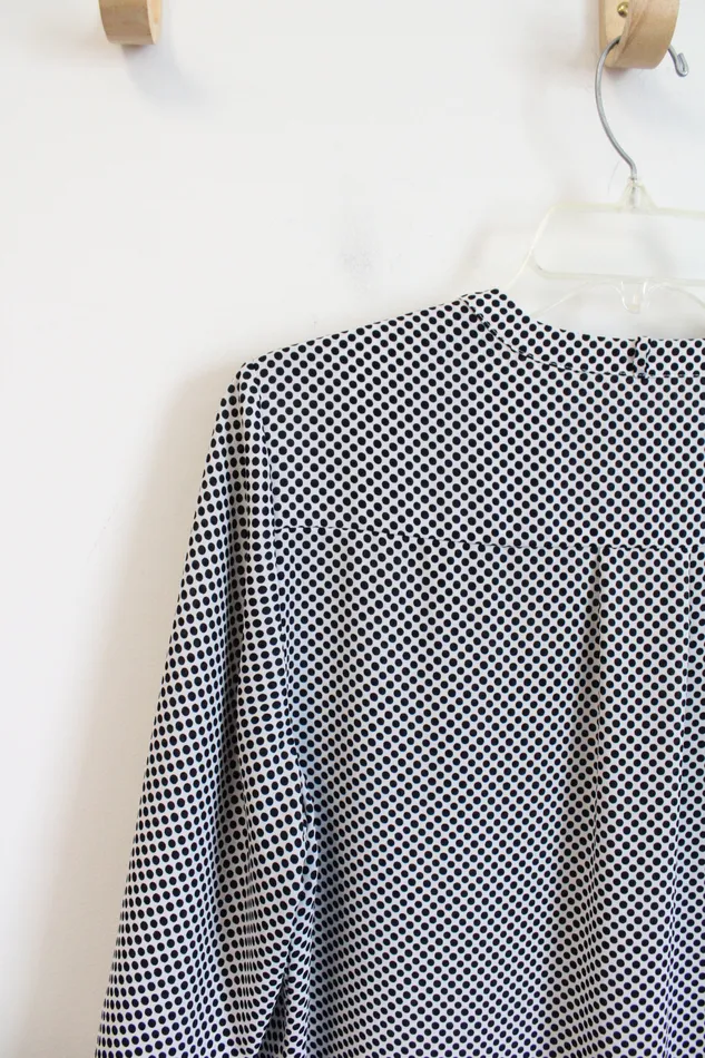 Charter Club Black White Button Down Top M Charter Club Rings