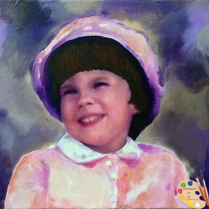 Child Portrait from Old Photo Portraits by NC Necklaces
