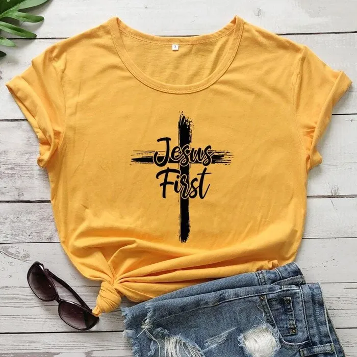 Christian TShirt br Jesus First Lords Guidance Earrings