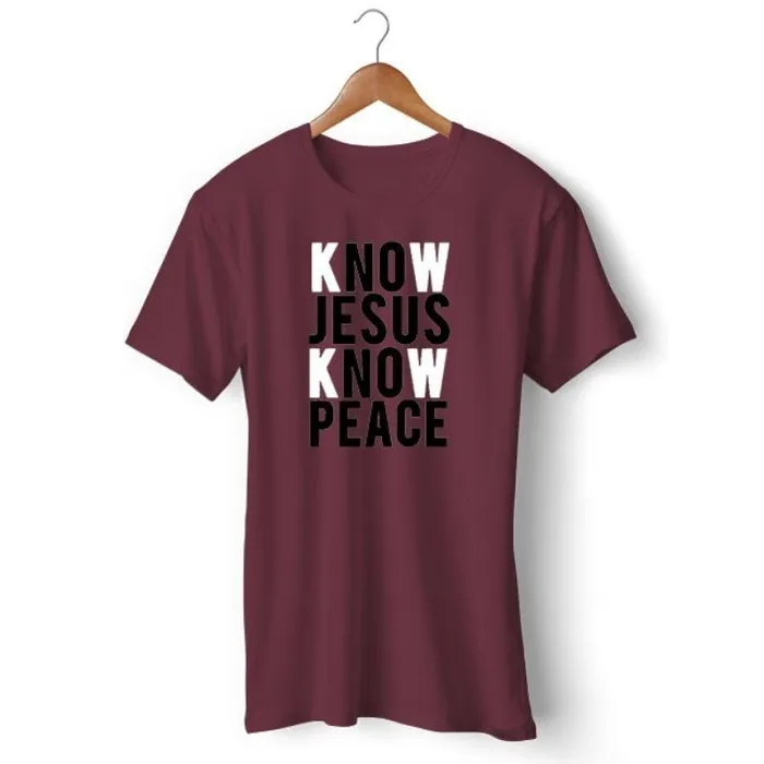 Christian TShirt br Know Jesus Know Peace Lords Guidance Earrings