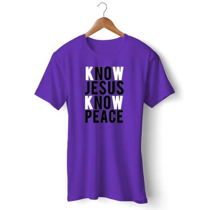 Christian TShirt br Know Jesus Know Peace Lords Guidance Earrings