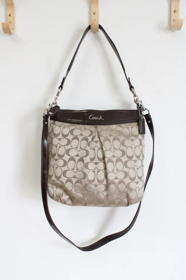 Coach Earrings Coach Khaki Mahogany Ashley Signature Hippie Bag