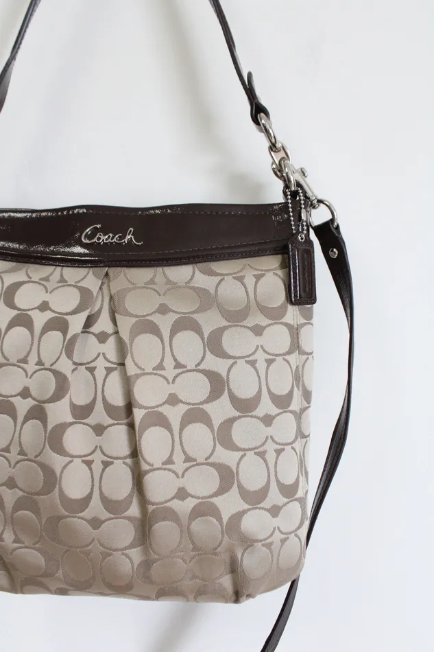 Coach Earrings Coach Khaki Mahogany Ashley Signature Hippie Bag