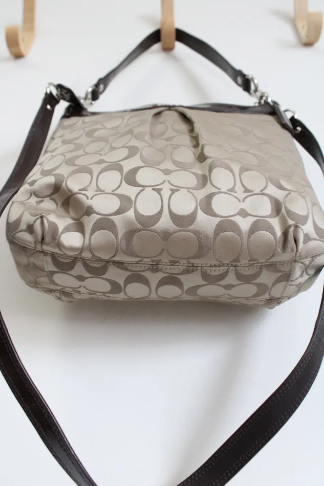 Coach Earrings Coach Khaki Mahogany Ashley Signature Hippie Bag