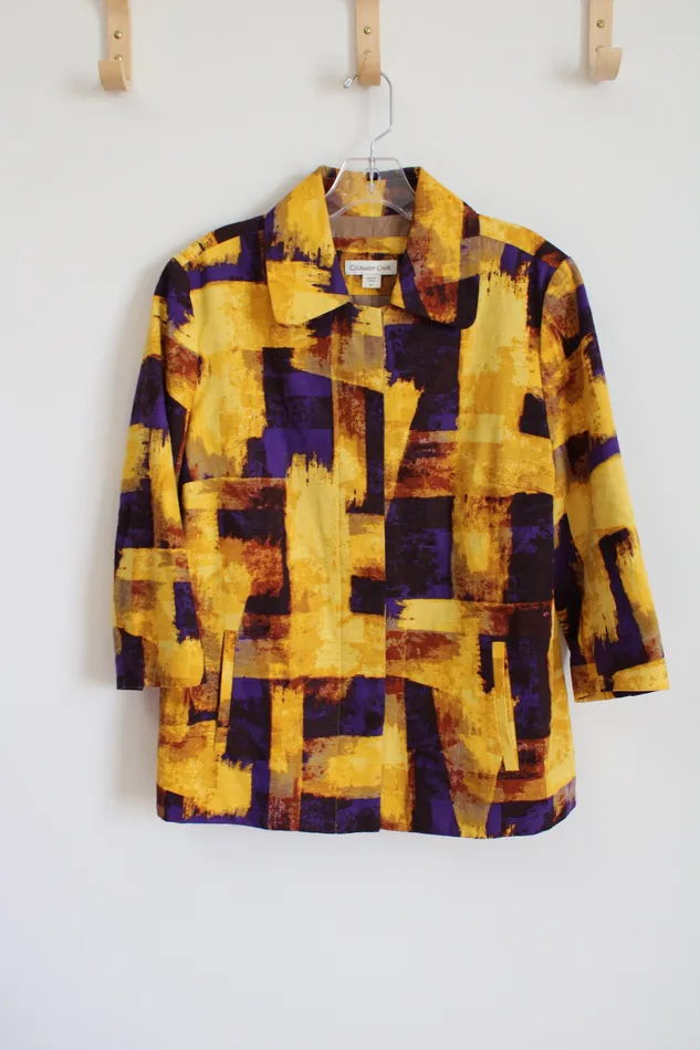 Coldwater Creek Earrings Coldwater Creek Yellow Purple Jacket 14