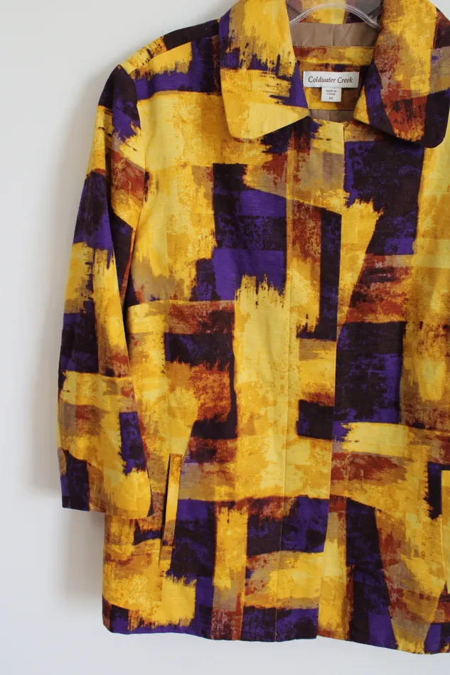 Coldwater Creek Earrings Coldwater Creek Yellow Purple Jacket 14